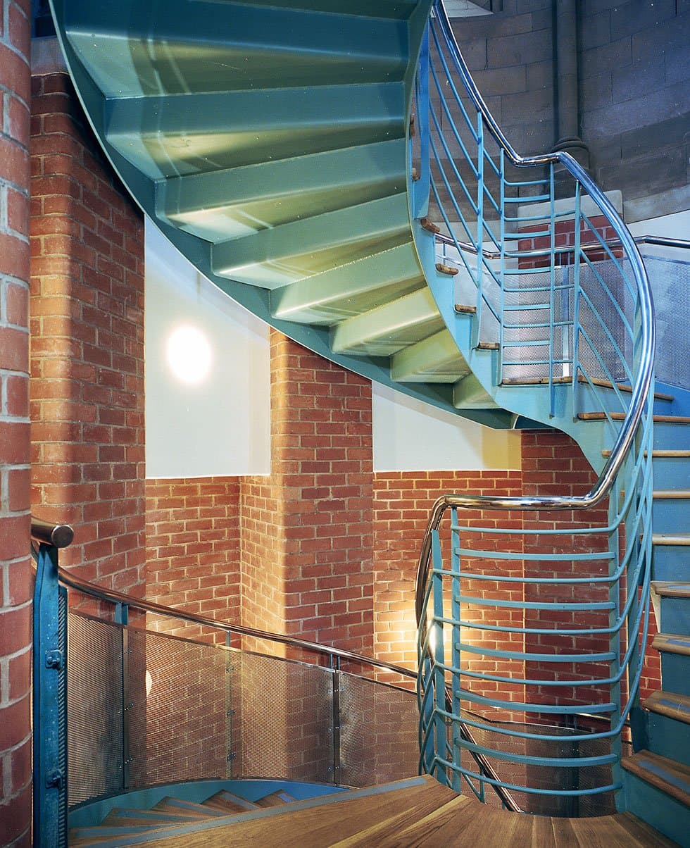 The restored spiral stair at the Mansfield Traquair Centre